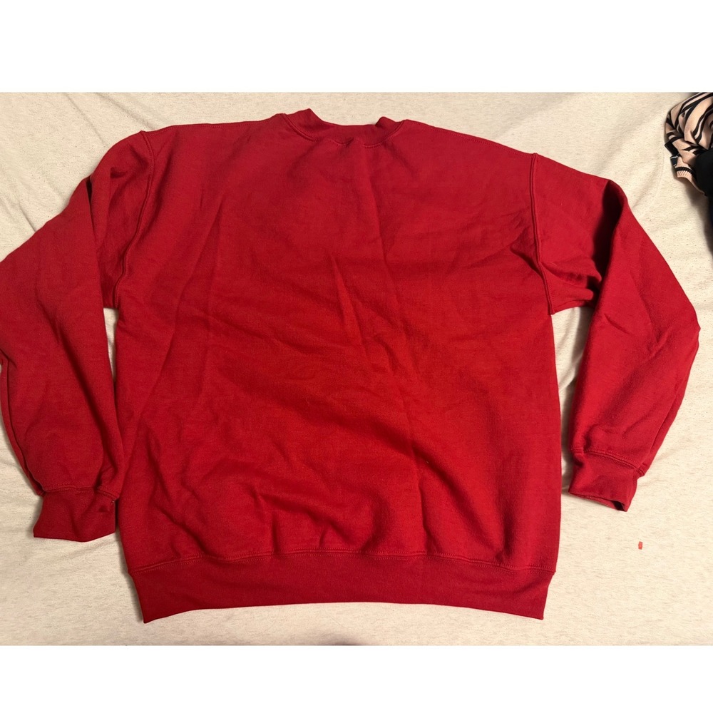 Granny Core Red Snowflake Embroidered Sweatshirt Crewneck Medium Holiday - Picture 5 of 5